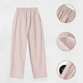 thumbnail image 5 of OGLCCG Girls' Wide Leg Pants Elastic Waist Beach Pants Kids Summer Baggy Casual Loose Soft Long Pants with Pockets, 5 of 7