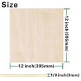thumbnail image 3 of Basswood Sheets 12 Pack,12x12x1/8Inch Plywood Sheets,3mm Basswood for Laser Cutting,Laser Engraving, 3 of 5