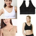 thumbnail image 4 of harmtty Fashion Women Bra Sexy Single Layer Seamless Bra Wireless Sports Yoga Shapewear Large Size,Skin Color,, 4 of 8