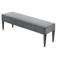thumbnail image 1 of Funda de banco de comedor Uxcell, para bancos de 39.4 a 55" de longitud, funda de terciopelo con hebilla elástica, funda de banco lavable [Gris oscuro], 1 of 7