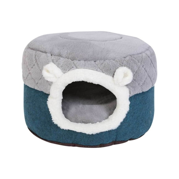 Matoen12 Hamster Cozy Bed Fleece Cloth House Cushion, Guinea Pig Warm Hut Mini Nest for Autumn Winter, Hamster Cage Accessories for Small Animal Pet Rat Mice, 1 Pack, 16"x16", Multicolor