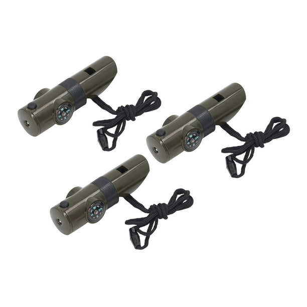 Silbato De Supervivencia Multifunción, Silbato Portátil 7 En 1, 3 Piezas, Alto Decibelio, Resistente Al Desgaste Para Navegar, Pescar, Acampar