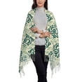 thumbnail image 3 of ZNDUO Green Pistil Graffiti Pattern Pashmina Shawls，Wraps Winter Warm Soft Scarf for Women, 3 of 8