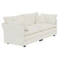 thumbnail image 4 of Modular Sectional Sofa Chenille Couch, Modern Loveseat 2-Seater Sofa Couch with 2 Pillows for Living Room, Bedroom, Apartment, 4 of 8