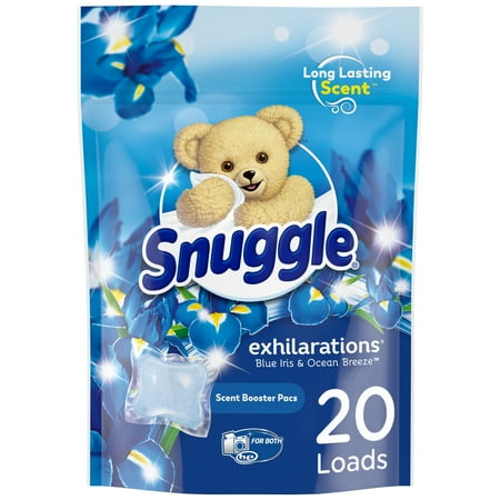 Snuggle Exhilarations In Wash Laundry Scent Booster Pacs, Blue Iris Bliss, 20 Count