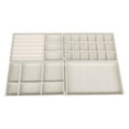 thumbnail image 1 of Milaget 4 Pieces Stackable Jewelry Trays Organizer, Drawer Inserts Showcase Display Case Beige, 1 of 8
