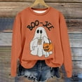 thumbnail image 4 of Boo Jee Halloween Sweatshirts for Women 2025 Long Sleeve Crewneck Cute Ghost Graphic Sweatshirt Pullover Tops, 4 of 7