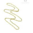 thumbnail image 2 of 925 Sterling Silver Paper Clip 2.5mm Yellow Gold Plated High Polish Solid Cable Link Mens Womens Necklace, Bracelet, & Anklet Chain, Giorgio Bergamo 36, 2 of 7