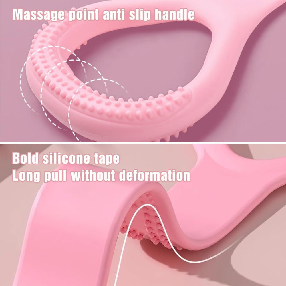 Fitness Resistance Band with Handles, Figure 8 Elastic Workout Bands for Arm, Back, Shoulder, and Chest Training, Ideal for Yoga, Pilates, and Physical Stretching