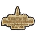 thumbnail image 1 of Printtoo Christiansborg Palace Denmark Engraved Wooden Fridge Magnet Souvenir Gift, 1 of 2