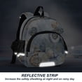 thumbnail image 5 of RMDQTR Adorable Ear-Print Backpack with Reflective Strip and Anti-Lost Leash Adjustable Shoulder Straps Mini Travel Backpack Gilded Coastal Fossil Watercolor, 5 of 7