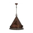 thumbnail image 2 of Meyda Tiffany 50109 Teepee W/ Buffalo 4 Light 24" Wide Pendant - Rust, 2 of 6