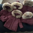 thumbnail image 4 of Mercatoo Girls Winter Coat Insulated Long Quilted Puffer Jacket Teen Windproof Warm Hooded Parka 𝐒now Coats with Fuzzy Trim, 4 of 5