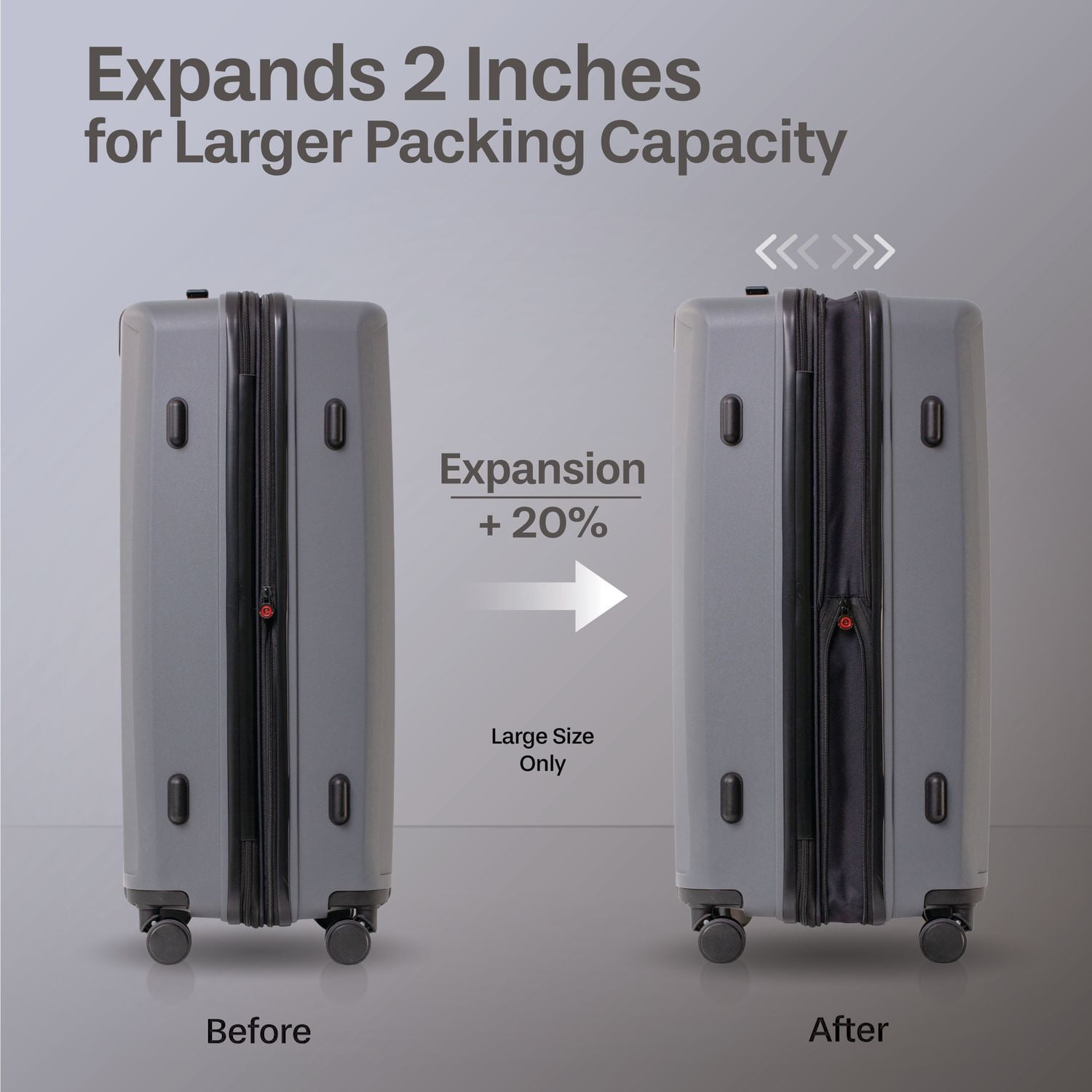 Ensemble de Bagages Rigides 5 Pièces : Valise Spinner 28", Bagage à main 20" et 3 Cubes de Rangement