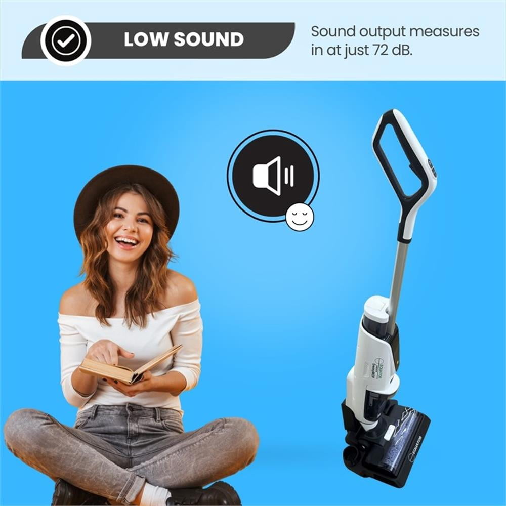 Pemberly Row Cordless Self Cleaning Wet/Dry Vacuum Sweep Mop in White