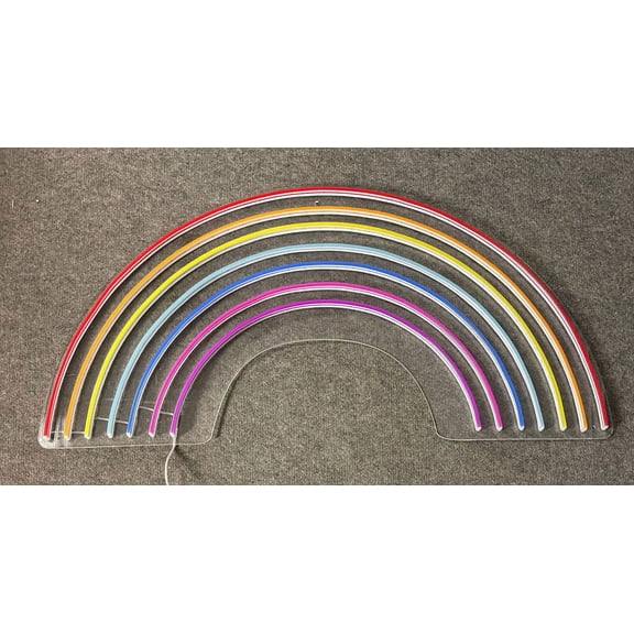 Craftnamesign Rainbow Neon Sign, Rainbow Lover Gift, Bedroom Wall Art Decor