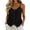 Black-tanks, variant on Womens Cotton Linen Cami Tops, Button down V Neck Adjustable Spaghetti Straps Undershirts, Summer Beach Vacation Comfy Fashion Tank Tops