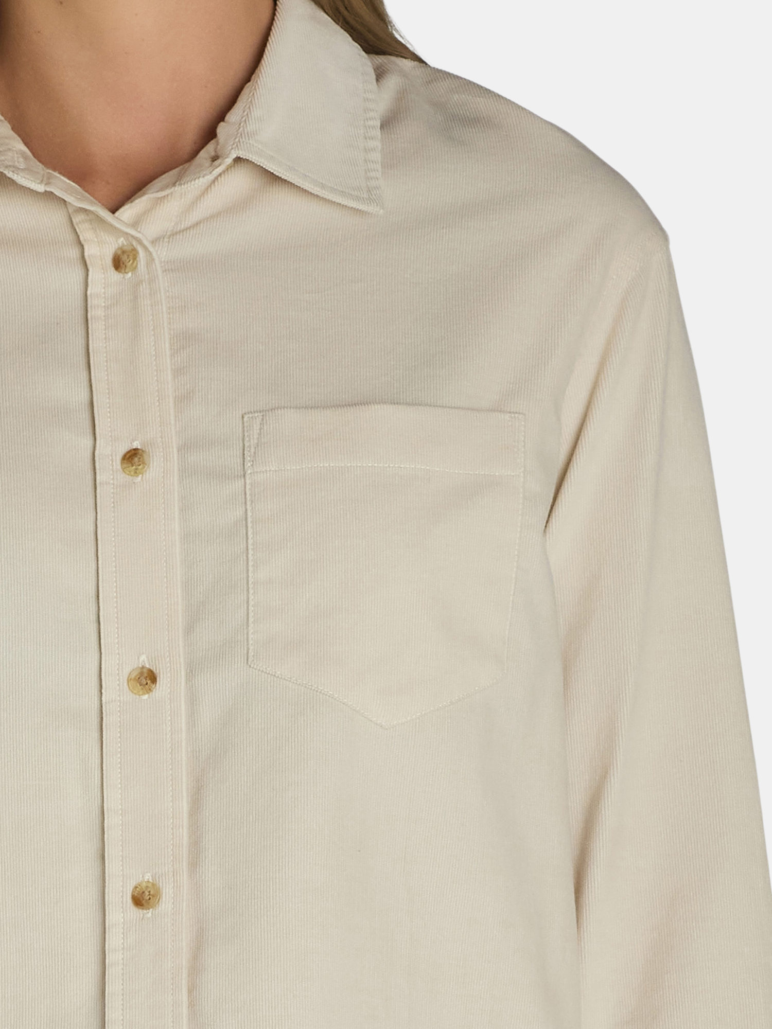 Time and Tru Women’s Cotton Corduroy Shirt with Long Sleeves, Sizes XS-XXXL