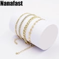 thumbnail image 3 of 4-6PCS Ankle Bracelets Set for Women Gold Boho Beach Anklet Chain Adjustable Foot Jewelry for Girls Extremely Simple Style figaro -, 3 of 4