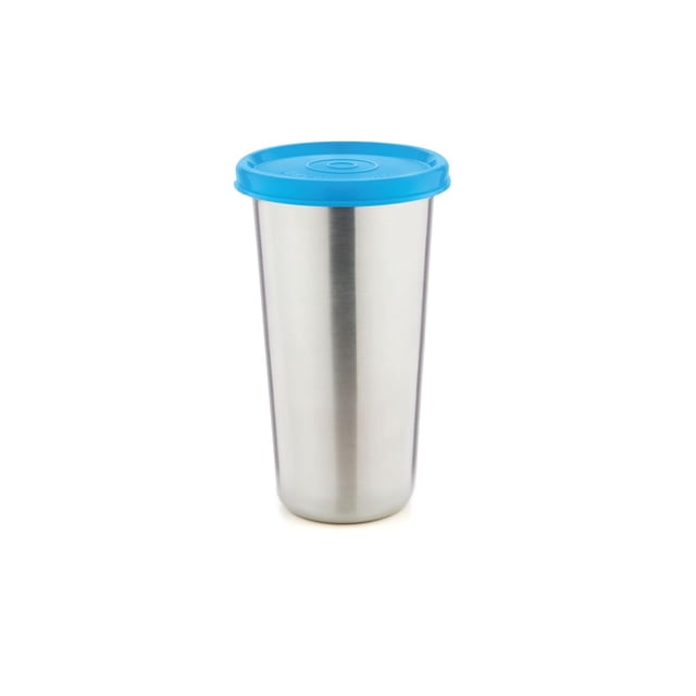 Stainless Steel Mini Tumbler With Lid - Blue, 300ml | Useful For Gym & Yoga Sessions - Great For Office, Picnics & Travel | Easy To Carry, Airtight & Leakproof