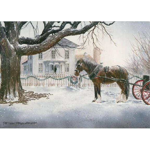 LPG Greetings Horse and Carriage Christmas Card (1 card/1 envelope)