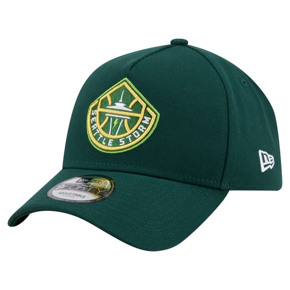 Unisex-New Era Green Seattle Storm Core Logo A-Frame 9FORTY Adjustable Hat