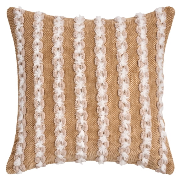 Unique Bargains Striped Linen Throw Pillow Covers Decorative Cushion Cases Brown