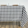 thumbnail image 2 of BalsaCircle Black White Patriotic Veterans Day 60" x 126" Rectangular Tablecloth Gingham Checkered Polyester Washable 4th of July Linen, 2 of 5