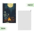thumbnail image 2 of Picia Moonlit Skeleton Campfire Microfiber Golf Towel (24" X 16") with Carabiner Clip, Waffle Pattern Hook - Golf Accessories and Gifts, Father's Day, Christmas, Birthday Gift, 2 of 8