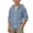 Sky Blue, variant on Shadoumai Boys Linen Shirt Cotton Quarter Button Up Summer Boho Hooded T-Shirt Teen Kids Solid Breathable Long Sleeve Beach Tops