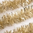 thumbnail image 5 of SANNO 26.2ft Christmas Tinsel Garland, Classic Thick Colorful Reflections Shiny Sparkly Soft Party Hanging Tinsel Ornaments Ceiling Christmas Tree Decorations, 4 inch Wide - Gold, 5 of 5