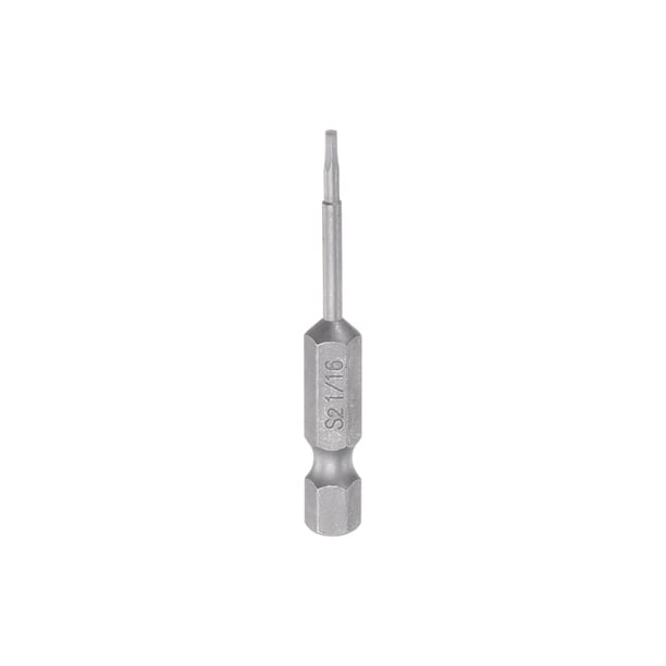 1/16" Hexagonal Destornillador Taladro SAE 1/4" Hexagonal Vástago 2" Longitud Magnético S2 Acero Potencia Perforación taladros