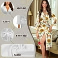thumbnail image 6 of Yuyamidu Horse Robes for Women Plus Size L Sexy Long Sleeves Bathrobe Sleepwear Chicken Kimono Dress Lightweight Long Nightgown Sunflower Dressing Gown Robe, 6 of 7