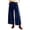 Navy 12, variant on Karymi Shorts for Women Solid Velvet Wide Leg Long Pants, Elastic Drawstring High Waist Trousers, Hollow Lace Scalloped Hem Side Pockets Palazzo Pants Women's Shorts