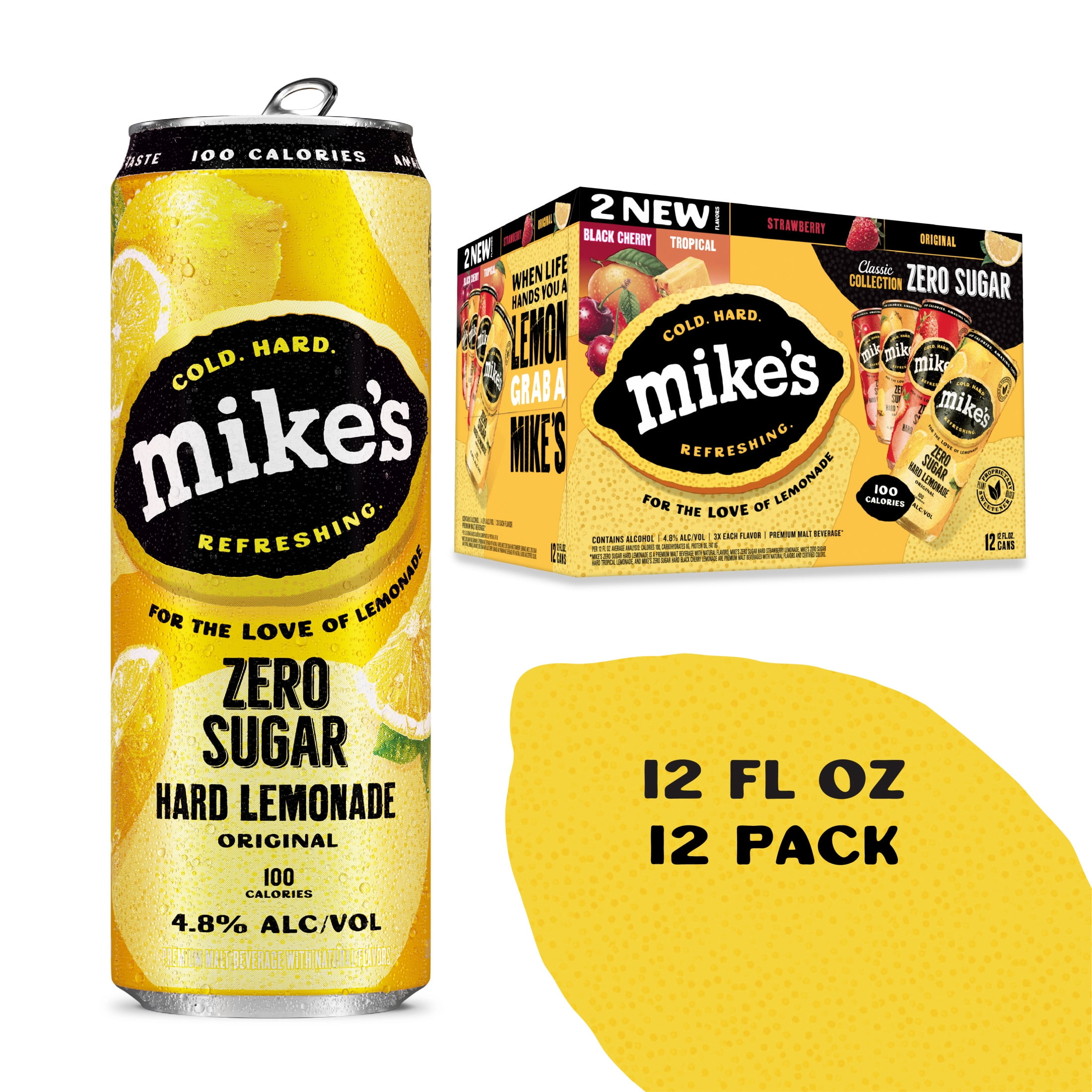 Mike's Hard Freeze Variety Pack, 12 Pack, 12 fl oz Cans, 5% ABV