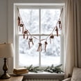 thumbnail image 5 of Luckky Vintage Christmas Bells Garland with Brown Satin Ribbon Bows,Bronze Metal Bell Flag Hanging Decoration,Christmas Mantel Fireplace Wall Hanging Decoration for Holiday Home Party, 5 of 6