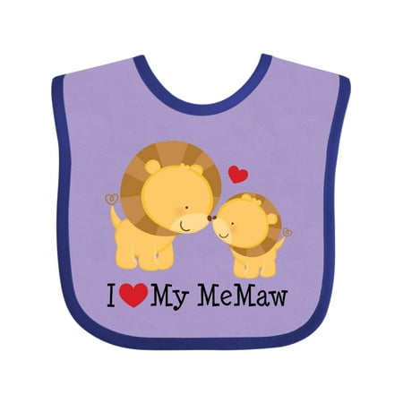 

Inktastic I Love My Memaw Gift Baby Boy or Baby Girl Bib