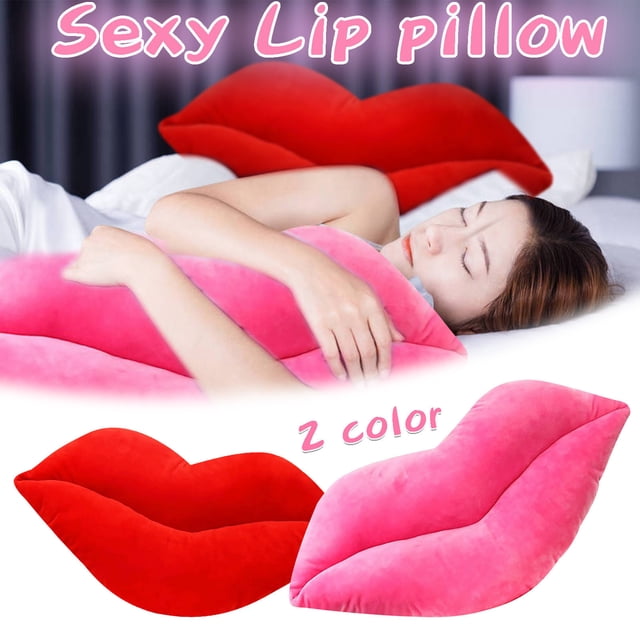 Xihbxyly Almohada de Labios Rojos Sexys, Tacto Suave y Cómodo, Regalo Único de San Valentín, Decoración Divertida para El Hogar, Perfecta para Enamorados, Tamaño Grande de 50 Cm, Sorpresa Romántica.
