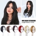 thumbnail image 2 of Synthetic Hairpiece Bangs Clip In One Piece Hair Extension Woman Topper Hair: G9A6, 2 of 8