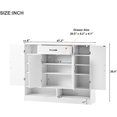 thumbnail image 3 of Rugerasy Shoe Cabinet for Entryway,Ample Storage Space Shoe Organizer with Drawer Doors,Open Shelf for Heels Slippers,White, 3 of 6