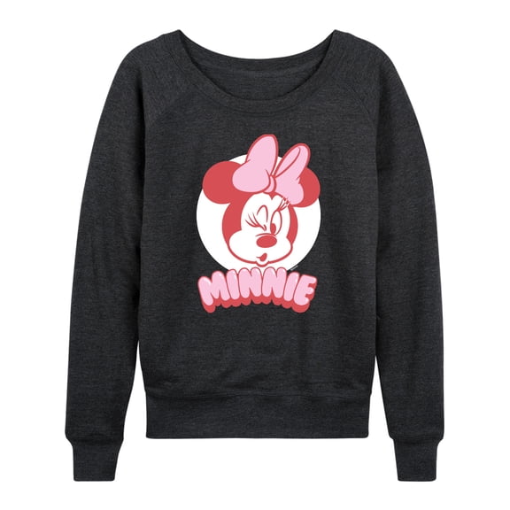 Mickey & Friends - Minnie Pink - Women's Lightweight French Terry Long Sleeve Shirt
