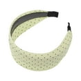 thumbnail image 4 of Unique Bargains 1 Pc Headband Fresh Polka Dot Wide Hair Accessories Yellow, 4 of 5