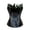 Black, variant on Women's Feather Corset Bustier Tops Embroidered Lace up Bustie for Party Black XXXXL