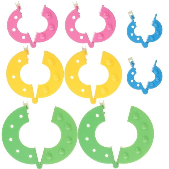 Mobutofu 8Pcs Pompom Maker Fluff Ball for DIY Needle Craft Tool Kits Adults Children Assorted Color