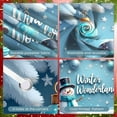 thumbnail image 3 of Blue Theme Winter Banner Snowman Design Wonderland Banner Snowflake Pattern Winter Snowman Banner for Winter Party Christmas Celebration Holiday Decoration, 3 of 9