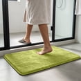 thumbnail image 4 of Bathroom Rug - 16''x24'' Absorbent and Soft Microfiber Shaggy Bath Mat, Non-Slip Machine Washable Bath Rug - Green, 4 of 7
