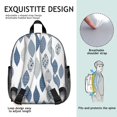 thumbnail image 5 of Geometric Leaf White Pattern Backpack for School, Cute School Bag with Adjustable Shoulder Straps and Padded Back, 13.8"x11.4"x6", 5 of 5