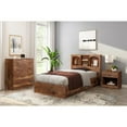thumbnail image 6 of OS Home and Office Furniture Twin Sized Bookcase Headboard Platform Bed in Oak, 6 of 6