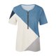 thumbnail image 4 of Fiudx Camisas para Mujer Blusa Superior con Estampado de Manga Corta y Cuello En V, Cómoda E Informal, a La Moda para Mujer, 4 of 5