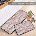 thumbnail image 5 of 2-Piece Kitchen Mat Set Non Slip Washable Floor Mats Decorative Rugs for Kitchen Sink Laundry Delicate White Lace Floral Pattern, 5 of 7
